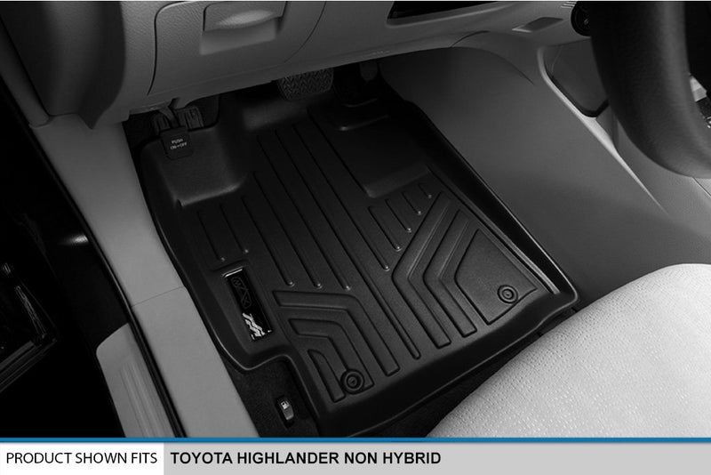 SMARTLINER Custom Fit Floor Mats 2 Row Liner Set for 2008-2013 Toyota Highlander - Image 2